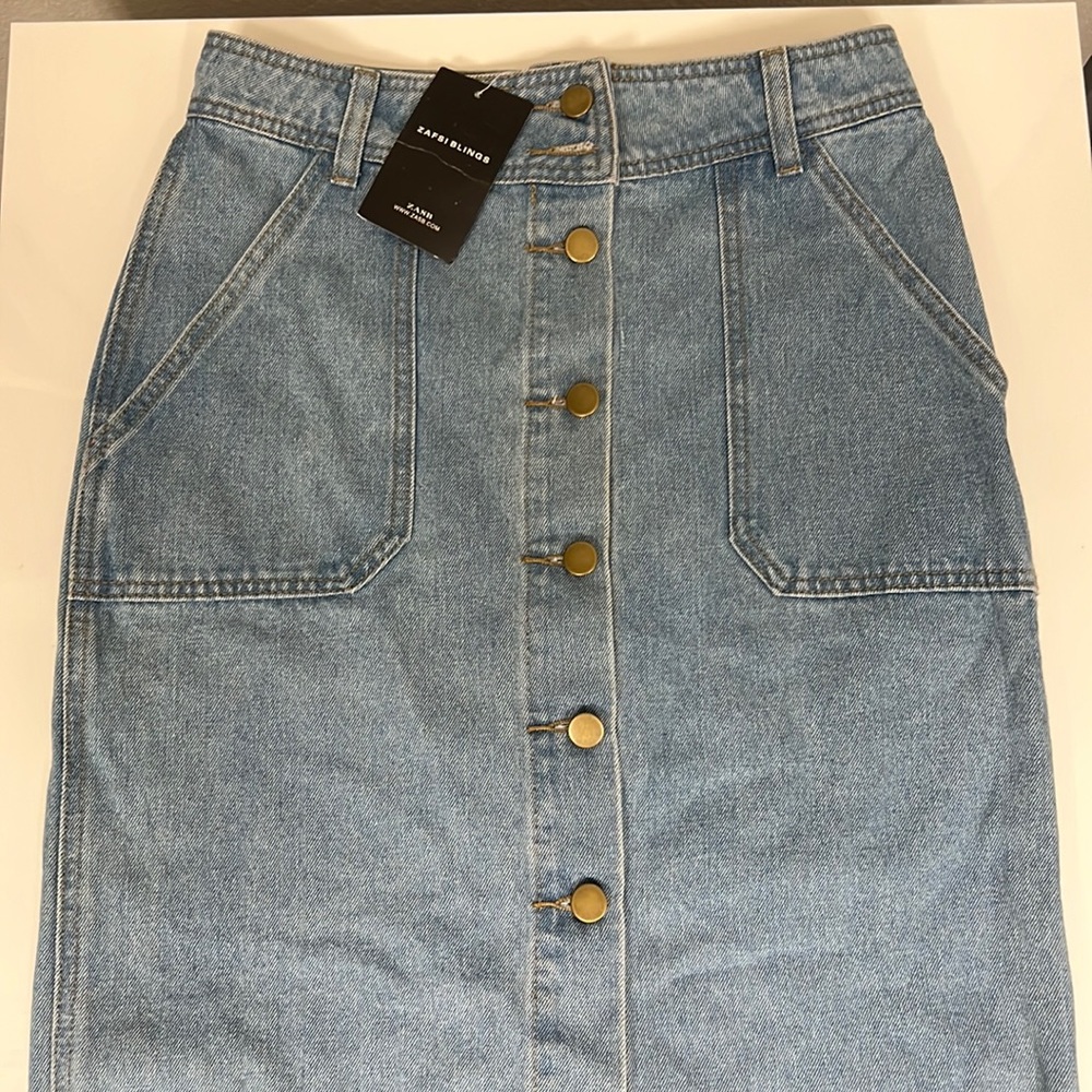 High waisted Zafsi Blings denim skirt